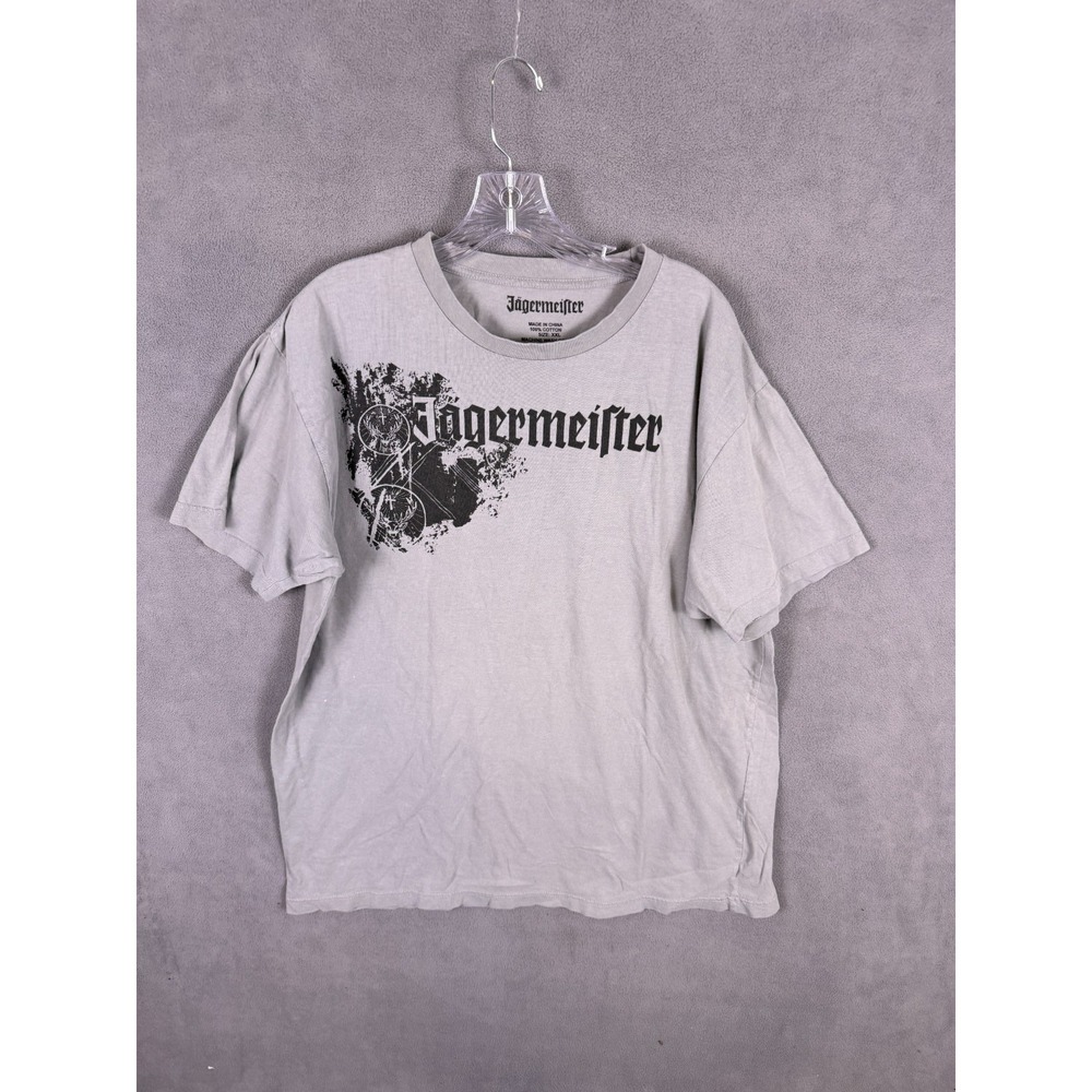 Jagermeister‎ T-Shirt Mens 2XL Short Sleeve Graphic Logo Crew Neck Y2K Style